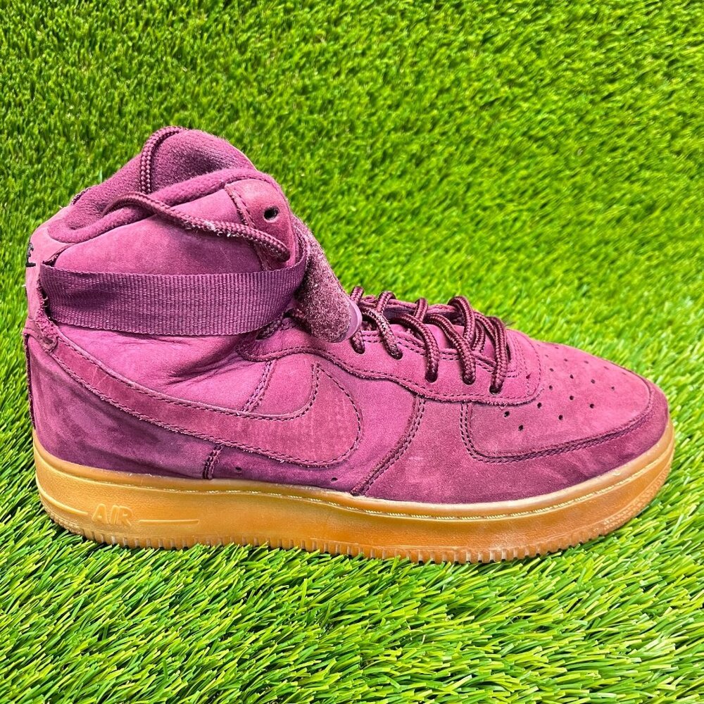 Nike Air Force 1‎ High Bordeaux Gum Girls Size 7Y Purple Athletic Shoes Sneakers